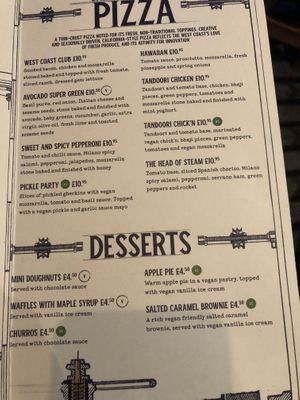 Menu Jan 2022  at Head Of Steam Quayside in Newcastle Upon Tyne