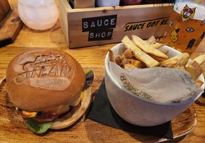 Vegan Head of Steam Burger at Head Of Steam Quayside in Newcastle Upon Tyne