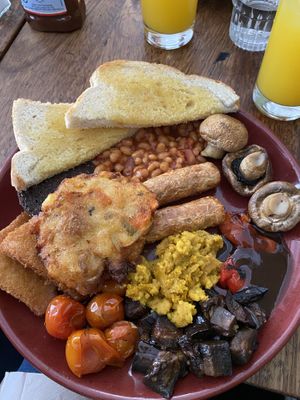Vegan big breakfast  at Olive's in Norwich