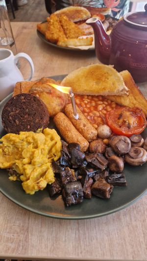 Big vegan fry at Olive's in Norwich