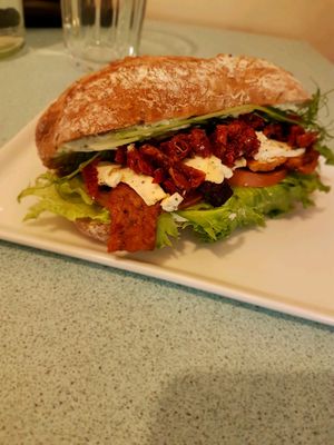 Seitan Sandwich  at Los Vegos in Uppsala
