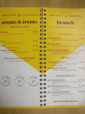 menu (food) at Madam Bakster in Ghent