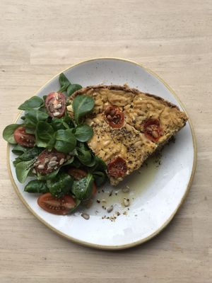 Vegan quiche! at Madam Bakster in Ghent