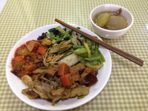 Great value buffet plate! at Khouadin Vegetarian in Vientiane