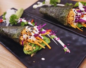 Fresh vegetable handroll at SUPE Vegan - Gurney Plaza in Penang