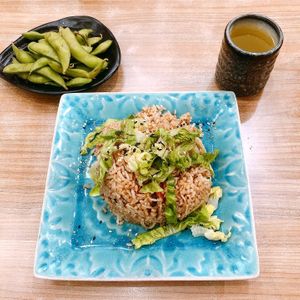 Fried rice & edamame at SUPE Vegan - Gurney Plaza in Penang