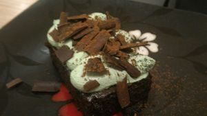Green tea chocolate cake at SUPE Vegan - Gurney Plaza in Penang