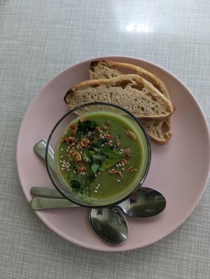 Gazpacho was delicious at Le Myrha in Paris