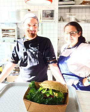 the chefs at Le Myrha in Paris