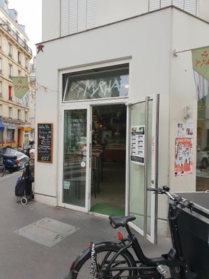 Outside at Le Myrha in Paris