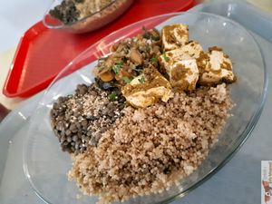 Huge plate of proteines ! at Le Myrha in Paris