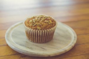 Madame Sunny Carrot Ginger Muffin at Dolled Up Desserts in Hamilton