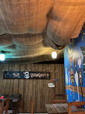 Inside the restaurant   at Lazy Cat in Minca