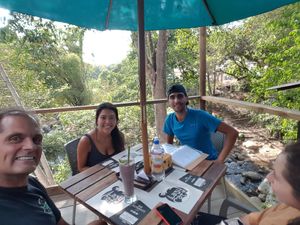 Delicious vegan smoothie at Lazy Cat in Minca