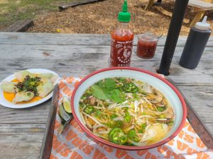 Edamame dumplings and vegan pho at Vui's Kitchen in Nashville