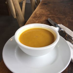 Sweet Potato Soup at Kale Me Crazy in Roswell