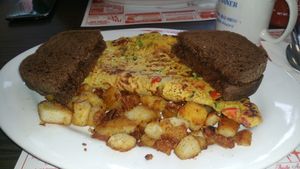 Vegan Omelette at My Diner in Melrose