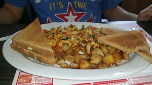 Scrambled tofu at My Diner in Melrose