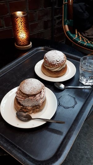 Bottom one is the vegan semla at Kulturbageriet in Umea