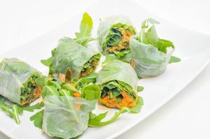 spring rolls at Rawdia in Sibiu