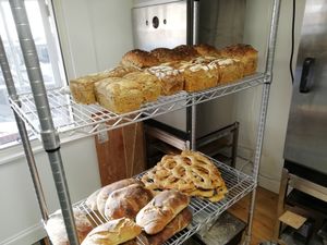 Bare Bread Micro-Bakery at Ribizli cafe. Ancient slow fermentation technics to achieve digestible healthy nutritious breads that suitable for diabetics and most people on a GF diet at Ribizli in Wallingford