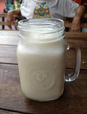 Alcohol free piña colada 😋 at Taqueria Entre Zankas in Zihuatanejo