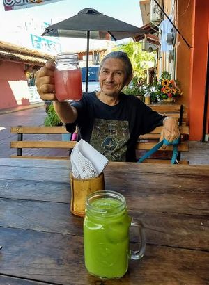 Every day different refreshing drinks! at Taqueria Entre Zankas in Zihuatanejo