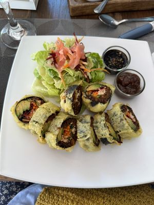 Sushi rollls  at Taqueria Entre Zankas in Zihuatanejo