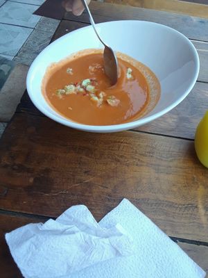 gazpacho at Taqueria Entre Zankas in Zihuatanejo