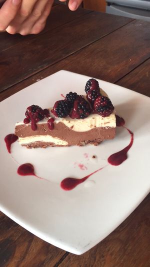 Raw cheesecake at Taqueria Entre Zankas in Zihuatanejo