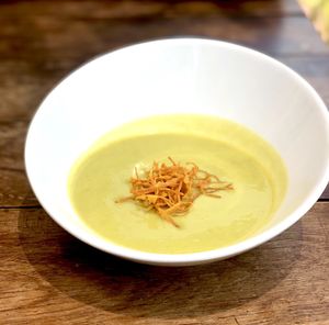 Sopa de calabacita... squash soup. at Taqueria Entre Zankas in Zihuatanejo