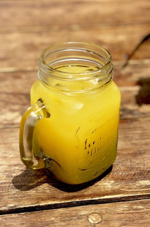 Passionfruit Mango Agua Fresca at Taqueria Entre Zankas in Zihuatanejo