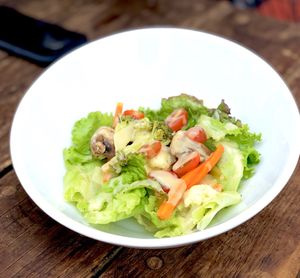 Ensalada del dia (served with the special) at Taqueria Entre Zankas in Zihuatanejo