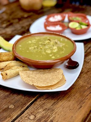Posole on Thursday! at Taqueria Entre Zankas in Zihuatanejo