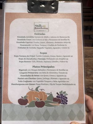 Menu :) at Taqueria Entre Zankas in Zihuatanejo