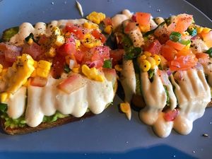 GUACA-HOMMUS & SALSA vegan at Frankee & Co in Logan City