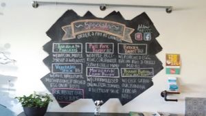 wall menu at Frankee & Co in Logan City