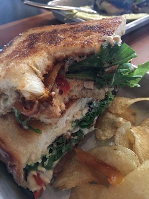 Happy hippie wrap/sandwich  at Taproot Cider House in Traverse City
