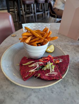 Vegan quesadilla at All Bar One in Sheffield