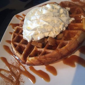 Apple strudel waffle at Black Coffee and Waffle Bar in Minneapolis