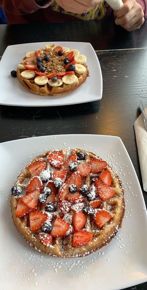 Gluten-free, vegan pancakes at Black Coffee and Waffle Bar in Minneapolis