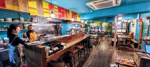 The inside is quite spacious with a cosy feeling 🔥 at Yidaki Cafe in Kobe