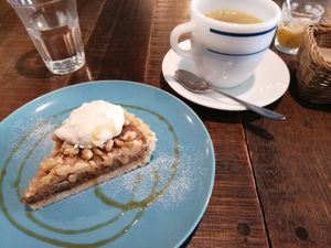 walnut cake and plant coffee ☕ at Yidaki Cafe in Kobe