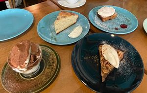 All four vegan cakes 😋  at Yidaki Cafe in Kobe