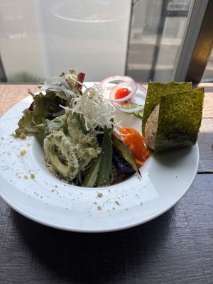 Vegan plate  at Yidaki Cafe in Kobe