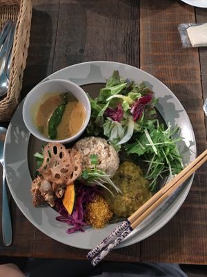 Loved the curry plate ! at Yidaki Cafe in Kobe