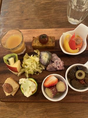 Vegan plate   at Plus Veganique in Tokyo