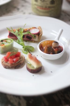 seasonal Antipasto Plate at Plus Veganique in Tokyo