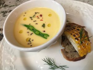 Soy Milk Potage at Plus Veganique in Tokyo