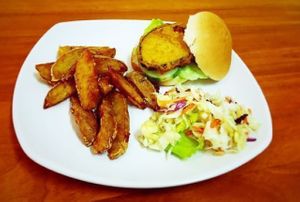 House Burger at Nature Vegetarian - Ang Mo Kio in North Singapore